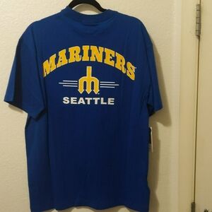 Mitchell & Ness Blue Mariners Short Sleeve Tee